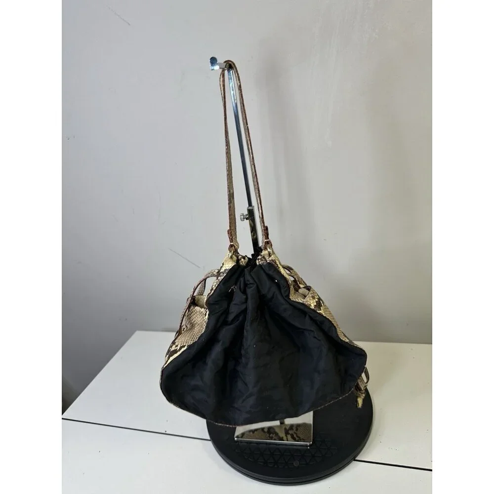 KATE SPADE Gold Coast Maryanne Large Quilted Snakeskin Python Leather Tote Purse